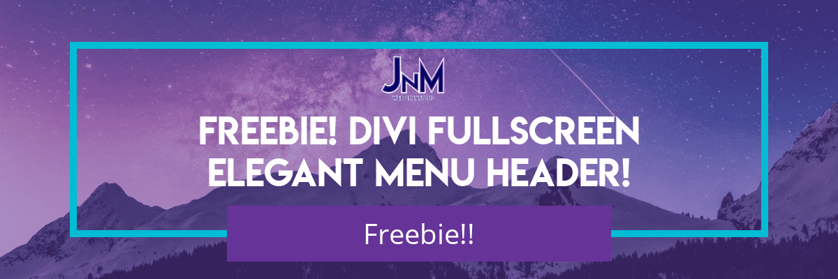 Freebie!! Divi Fullscreen Elegant Menu Header!