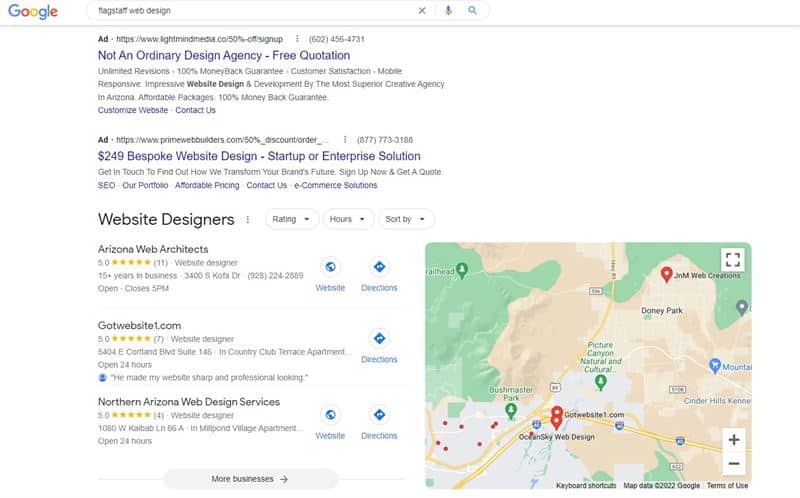 Google My Business Map