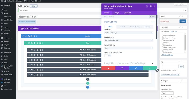 Divi Machine Plugin Review settings